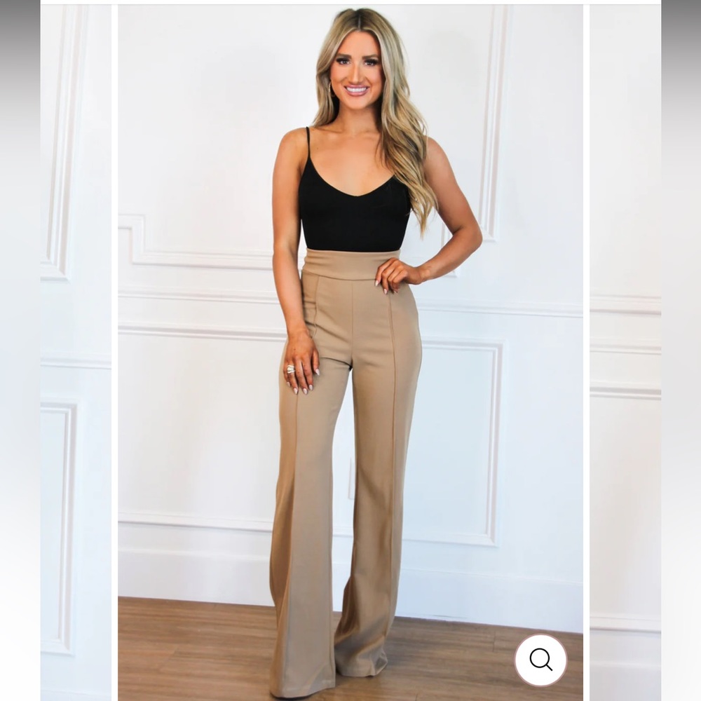 Bella & Bloom Trending Times Pants - Taupe - Small